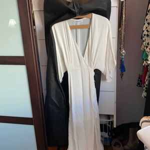 Reformation white wrap dress
